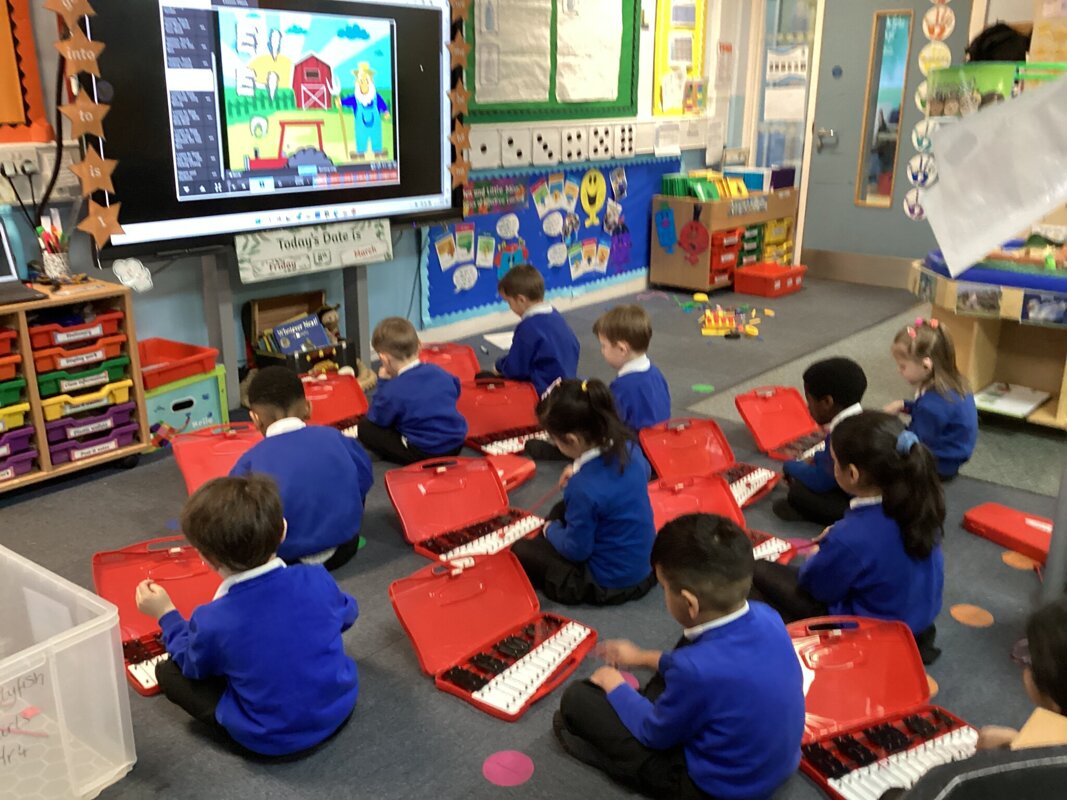 Image of Playing the glockenspiels
