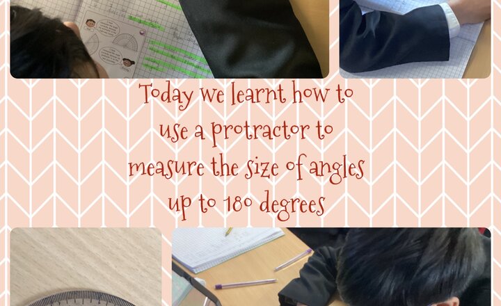Image of Using a protractor to measure angles